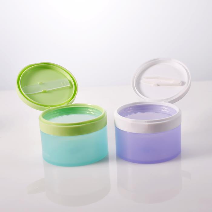 PP Flip Cap Jars with Tweezer/Spatula